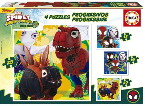 PUZZLE PROGRESIVO SPIDEY &amp;HIS FRIENDS 12 16 20 25