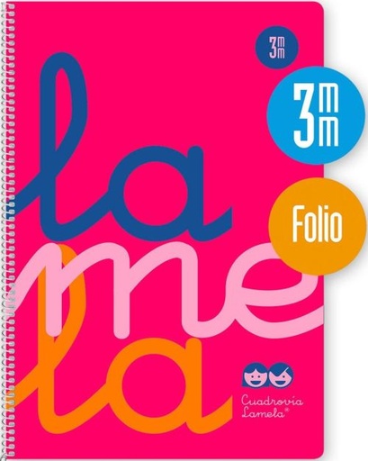 CUADERNO ESPIRAL Fº 80H 90G 3MM ROSA CUADROVIA PP.