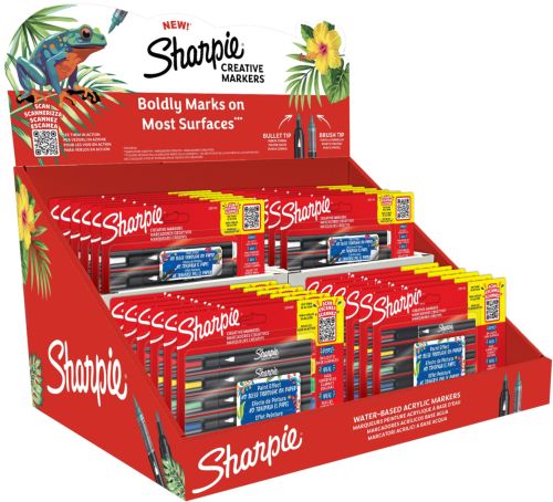 Expositor sobremesa 24 estuches sarpie creative markers