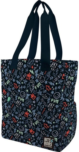 BOLSA TELA B&amp;B PEACE 31x37,5x14cm