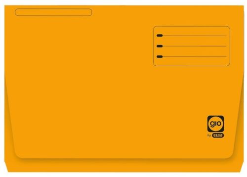 PAQ/25 SUBCARPETAS Fº BOLSA Y SOLAPA 320G NARANJA