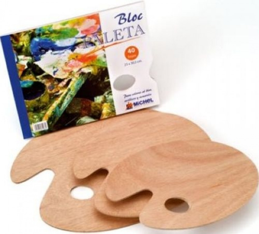 Paleta de madera ovalada 25x30cm