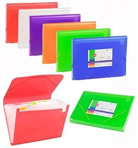 Carpeta fuelle fº 13 departamentos verde polipropileno
