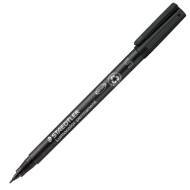 C/10 ROTULADOR LUMOCOLOR 313 NEGRO PUNTA S PERMANENTE