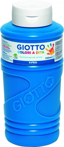 [F472915] BOTE PINTURA DEDOS GIOTTO 750ML AZUL CYAN