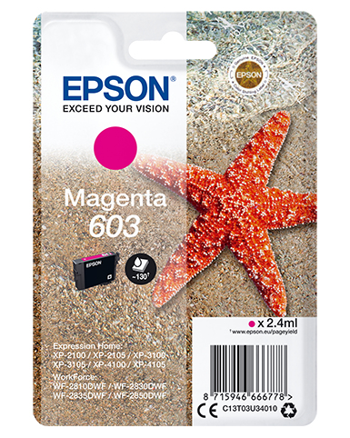 [C13T03U34010] Singlepack Magenta 603 Ink
