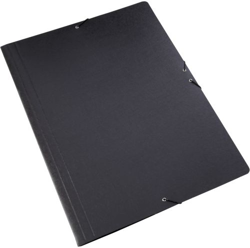 PAQ/5 CARPETA DIBUJO A2 CARTON GOMAS S/SOLAPAS NEGRO