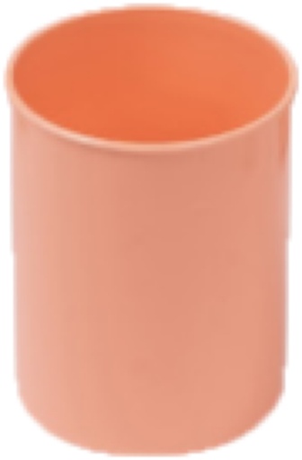 [206-31] CUBILETE DE PLASTICO OPACO PASTEL NARANJA