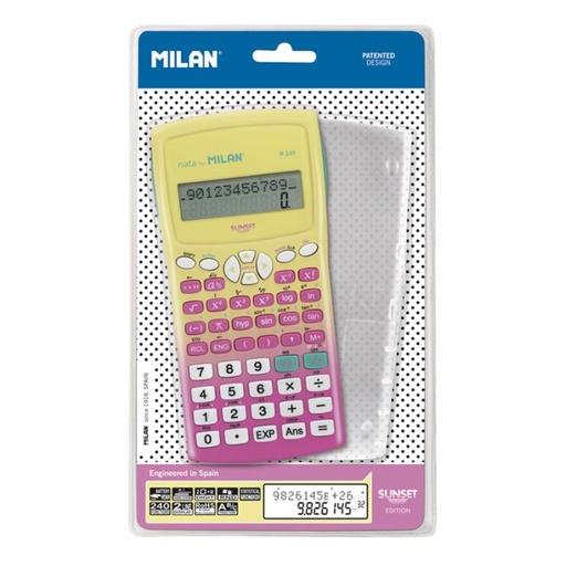 [159110SNPBL] Calculadora cientifica m240 milan serie sunset rosa 240 funciones
