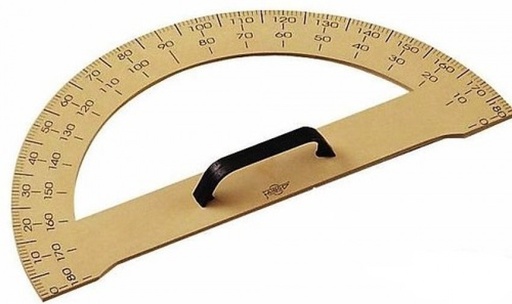 [232] Semicirculo 40cm plastico pizarra