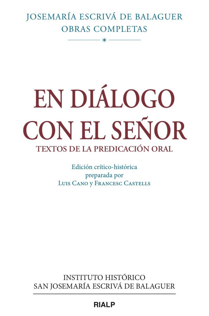 V/1.EN DIALOGO CON EL SEÑOR