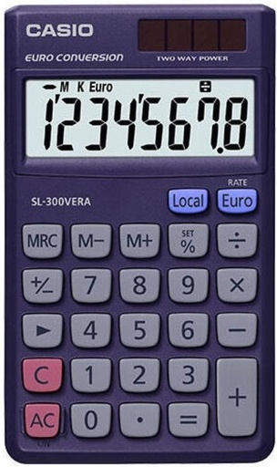 CALCULADORA BASICA SL-300VERA SOLAR/PILAS CASIO