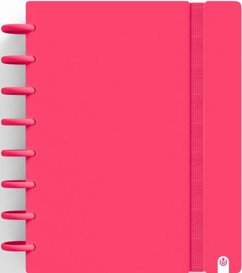 CUADERNO INGENIOX A5 80H CUADRICULA ROJO