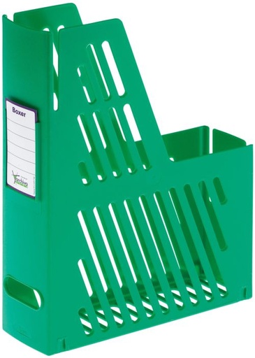 Revistero plastico color verde con identificador