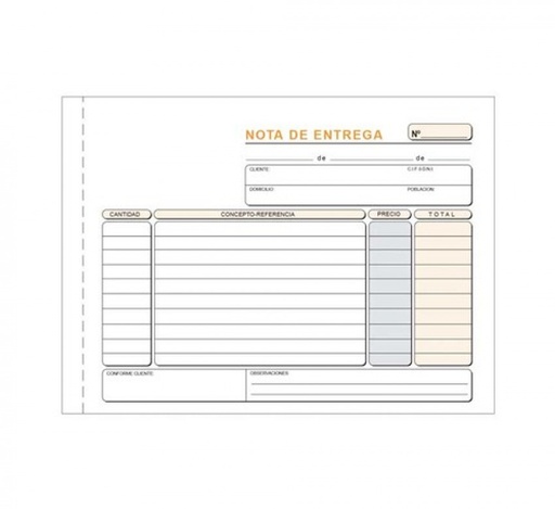 [T-47] PAQ/5 TALONARIOS DE ENTREGAS 1/4 APAISADO TRIPLICADO AUTOCO