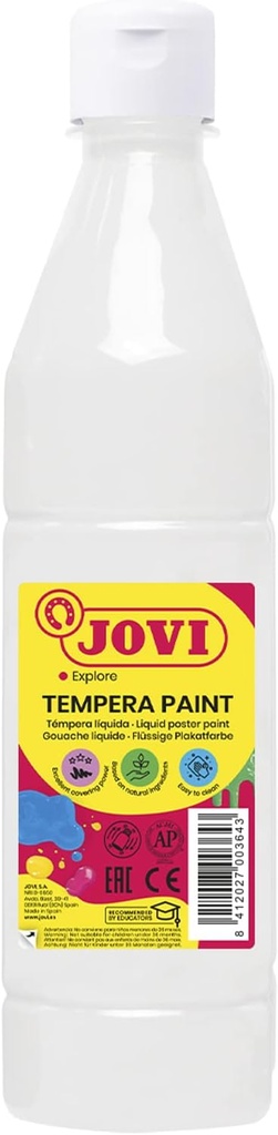 Bote tempera liquida jovi blanco 500 ml