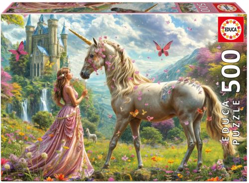 PUZZLE 500 PIEZAS HADAS Y UNICORNIOS CON MARIPOSAS