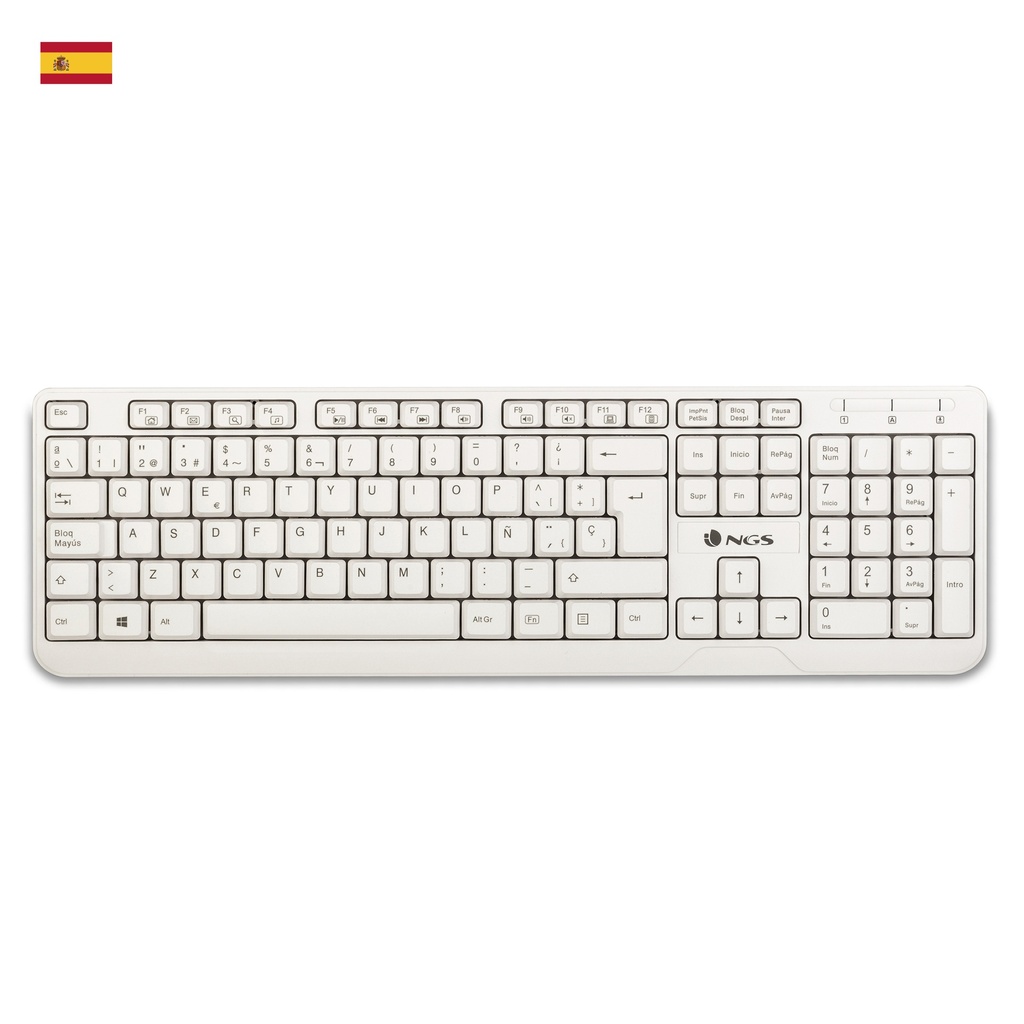 TECLADO USB BLANCO SPIKE