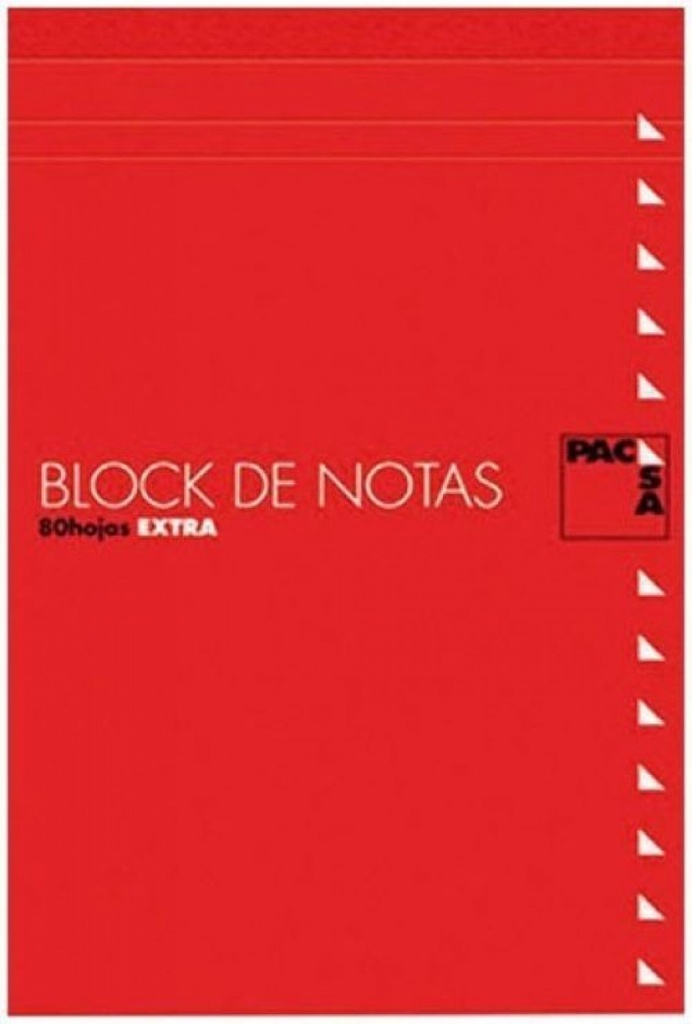 Paq/10 bloc notas con tapa 4º 80h 60gr liso