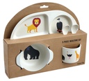 Set de cuberteria infantil safari 5 piezas