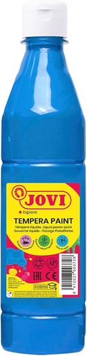 Bote tempera liquida jovi azul cyan 500 ml