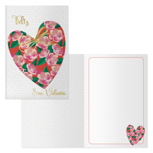 Pack 6 tarjetas felicitación modelo valentin-cuore 115x170mm.