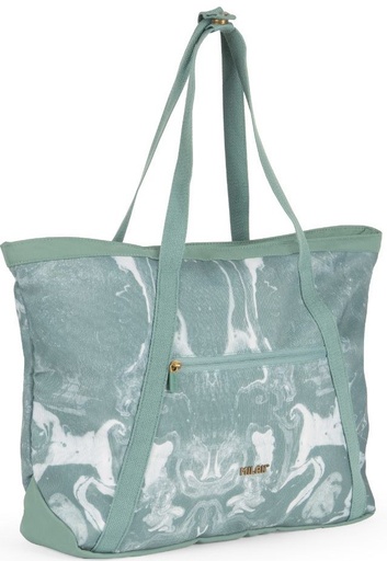 Bolso shopper grande serie lava verde 52x36x3cm milan
