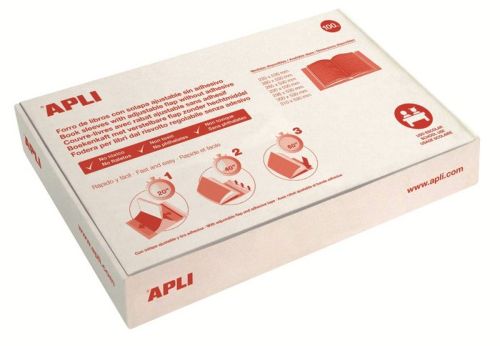 C/100 FORRO LIBROS AJUSTABLE 29,5X53CM PVC 130 MICRAS APLI