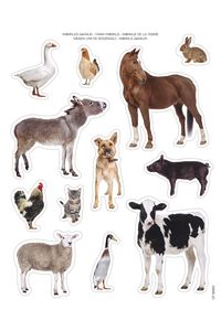 [16619] BOLSA 2 HOJAS GOMETS ANIMALES DE LA GRANJA REMOVIBLES