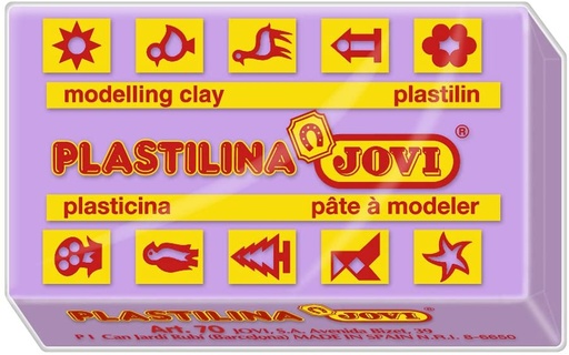 [7014] C/30 TACOS PLASTILINA JOVI 70 PEQUEÑA 50G. LILA