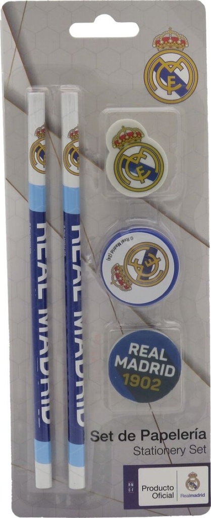 SET 5 PIEZAS ESCRITURA REAL MADRID