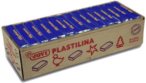 [7213] C/15 TACOS PLASTILINA JOVI 72 GRANDE 350G. AZUL OSCURO