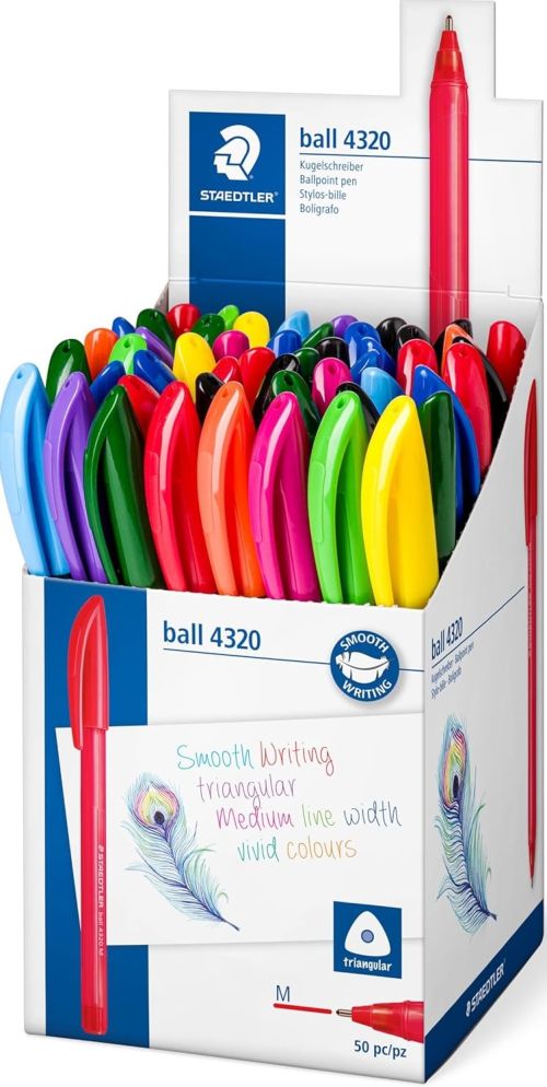 EXP 50 BOLIGRAFO TRIANGULAR STAEDTLER BALL 4320 SURTIDOS