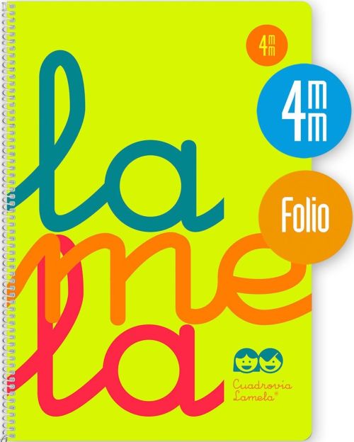 CUADERNO ESPIRAL Fº 80H 90G 4MM AMARILLO CUADROVIA PP.