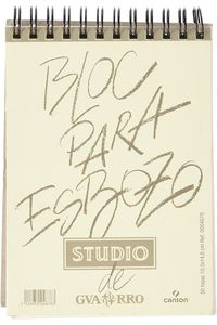 [C200004878] Bloc espiral de esbozo studio 10,5x14,8 50h 90g grano fino microperforado