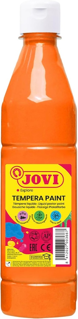 Bote tempera liquida jovi naranja 500 ml