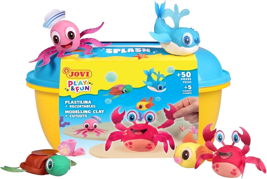 Cofre de plastilina splash con complementos y recortables