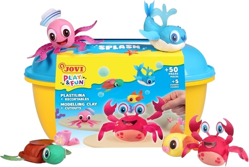 [2203] Cofre de plastilina splash con complementos y recortables