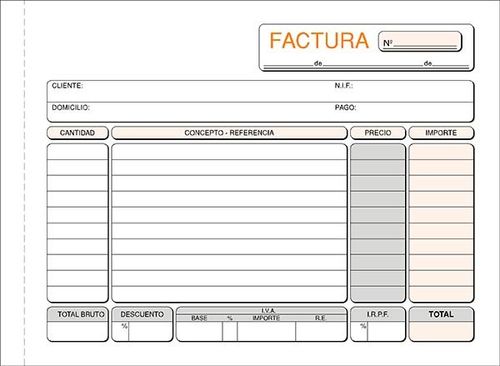 [T-4] PAQ/10 TALONARIOS DE FACTURAS 1/4 APAISADO T-4 LOAN