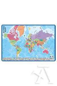 [LPE262] LAMINA DIDACTICA MAPA MUNDO PVC 40X59,5CM