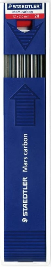 ESTUCHE 12 MINAS 2MM 2H MARS CARBON STAEDTLER