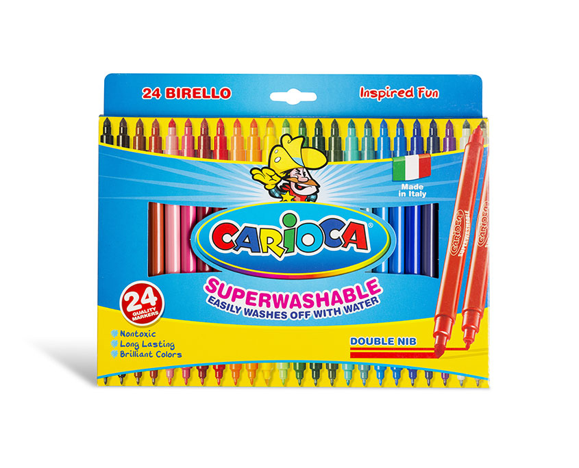 ESTUCHE 24 ROTULADORES DOBLE PUNTA CARIOCA BIRELLO