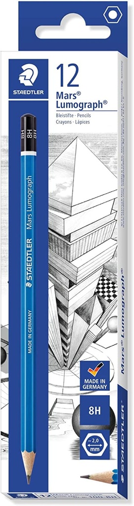 C/12 LAPIZ DE GRAFITO MARS LUMOGRAPH 100 8H