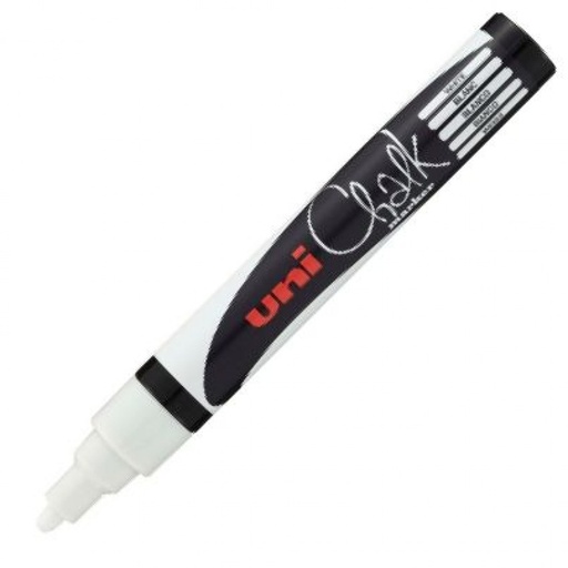 ROTULADOR TIZA LIQUIDA BLANCO UNI-CHALK MARKER PWE 5M