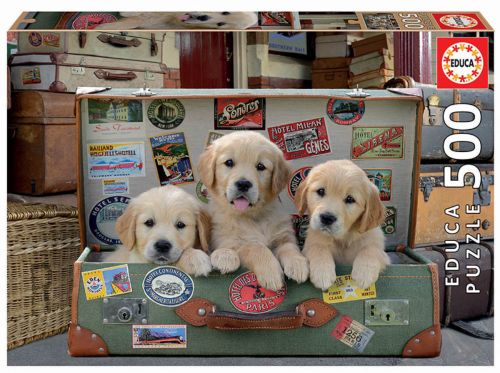 CACHORROS EN EL EQUIPAJE PUZZLE 500 PIEZAS
