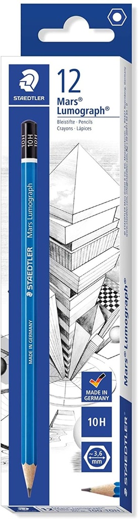 C/12 LAPIZ DE GRAFITO MARS LUMOGRAPH 100 10H