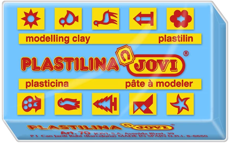 C/30 TACOS PLASTILINA JOVI 70 PEQUEÑA 50G. AZUL CLARO