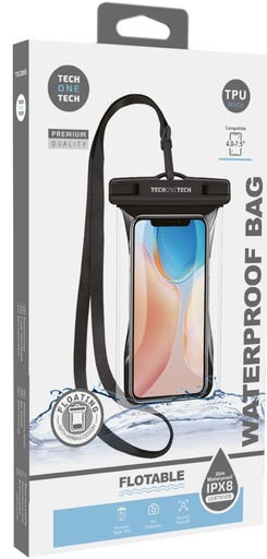 FUNDA IMPERMEABLE AL AGUA FLOTANTE TPU IPX8 NEGRA