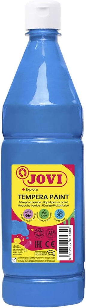Bote tempera liquida jovi 1000ml azul cyan