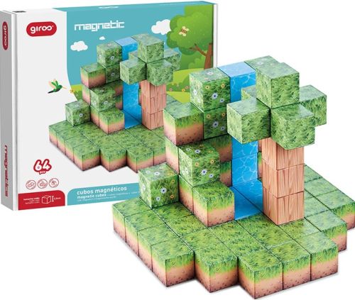 JUEGO MAGNETICO EL BOSQUE 64 CUBOS GIROS